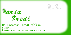 maria kredl business card